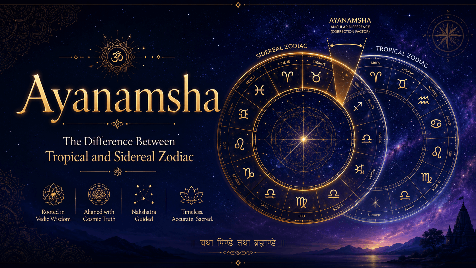 Ayanamsha: The Difference Between Tropical and Sidereal Zodiac